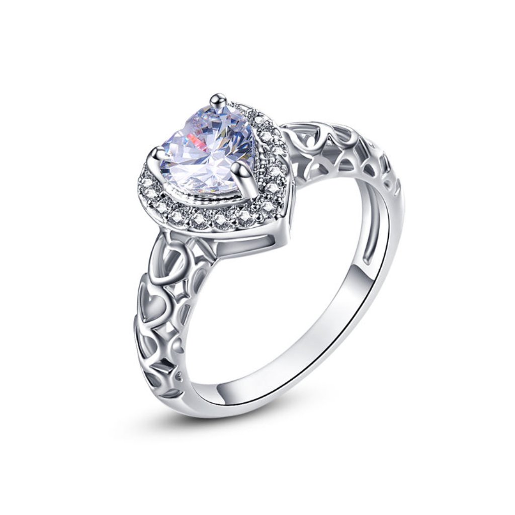 Sale  Brand New  Diamond Heart Ring